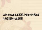 windows8.1系統(tǒng)上的x64和x84分別是什么意思