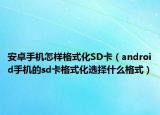 安卓手機怎樣格式化SD卡（android手機的sd卡格式化選擇什么格式）