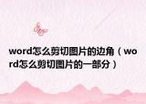 word怎么剪切圖片的邊角（word怎么剪切圖片的一部分）
