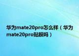 華為mate20pro怎么樣（華為mate20pro貼膜嗎）
