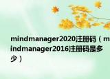 mindmanager2020注冊碼（mindmanager2016注冊碼是多少）