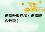 迅雷升級(jí)程序（迅雷腫么升級(jí)）