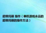 超級(jí)瑪麗 操作（單機(jī)游戲永遠(yuǎn)的超級(jí)瑪麗的操作方法）