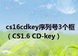 cs16cdkey序列號3個框（CS1.6 CD-key）