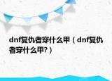 dnf復(fù)仇者穿什么甲（dnf復(fù)仇者穿什么甲?）