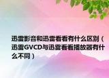 迅雷影音和迅雷看看有什么區(qū)別（迅雷GVCD與迅雷看看播放器有什么不同）