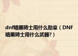 dnf暗黑騎士用什么勛章（DNF暗黑騎士用什么武器?）