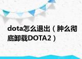 dota怎么退出（腫么徹底卸載DOTA2）