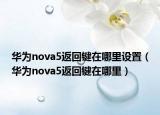 華為nova5返回鍵在哪里設(shè)置（華為nova5返回鍵在哪里）