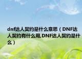 dnf達(dá)人契約是什么意思（DNF達(dá)人契約有什么用,DNF達(dá)人契約是什么）