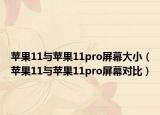 蘋果11與蘋果11pro屏幕大?。ㄌO果11與蘋果11pro屏幕對比）