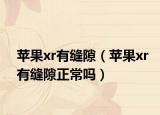 蘋果xr有縫隙（蘋果xr有縫隙正常嗎）