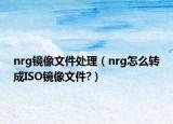 nrg鏡像文件處理（nrg怎么轉(zhuǎn)成ISO鏡像文件?）