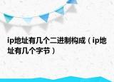 ip地址有幾個二進制構成（ip地址有幾個字節(jié)）