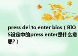 press del to enter bios（BIOS設定中的press enter是什么意思?）