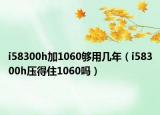 i58300h加1060夠用幾年（i58300h壓得住1060嗎）