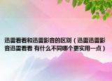 迅雷看看和迅雷影音的區(qū)別（迅雷迅雷影音迅雷看看 有什么不同哪個更實用一點）