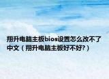 翔升電腦主板bios設(shè)置怎么改不了中文（翔升電腦主板好不好?）