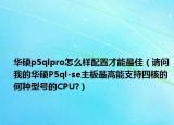 華碩p5qlpro怎么樣配置才能最佳（請問我的華碩P5ql-se主板最高能支持四核的何種型號的CPU?）