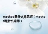 method是什么意思?。╩ethod是什么意思）