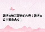 網(wǎng)絡(luò)協(xié)議三要素的內(nèi)容（網(wǎng)絡(luò)協(xié)議三要素含義）