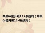 蘋果6s能升級13.4系統(tǒng)嗎（蘋果6s能升級13.4系統(tǒng)嗎）