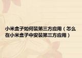 小米盒子如何裝第三方應用（怎么在小米盒子中安裝第三方應用）