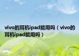 vivo的耳機ipad能用嗎（vivo的耳機ipad能用嗎）