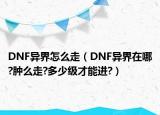 DNF異界怎么走（DNF異界在哪?腫么走?多少級(jí)才能進(jìn)?）