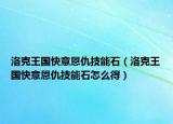 洛克王國(guó)快意恩仇技能石（洛克王國(guó)快意恩仇技能石怎么得）