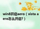 win8開(kāi)啟aero（vista aero怎么開(kāi)啟?）