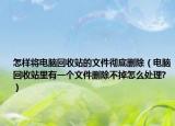 怎樣將電腦回收站的文件徹底刪除（電腦回收站里有一個(gè)文件刪除不掉怎么處理?）