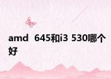 amd  645和i3 530哪個(gè)好