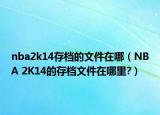 nba2k14存檔的文件在哪（NBA 2K14的存檔文件在哪里?）