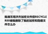 我通常用洪杰加密文件但RECYCLER88被我刪除了我的加密和隱藏文件怎么辦