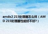 amdx2 215處理器怎么樣（AMD 215處理器性能好不好?）