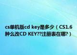 cs單機版cd key是多少（CS1.6腫么改CD KEY??注冊表在哪?）