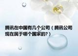 騰訊在中國(guó)有幾個(gè)公司（騰訊公司現(xiàn)在屬于哪個(gè)國(guó)家的?）