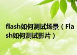 flash如何測(cè)試場(chǎng)景（Flash如何測(cè)試影片）