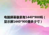 電腦屏幕像素有1440*900嗎（顯示屏1440*900是多少寸）