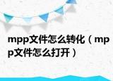 mpp文件怎么轉(zhuǎn)化（mpp文件怎么打開）