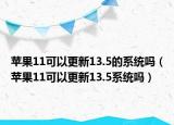 蘋果11可以更新13.5的系統(tǒng)嗎（蘋果11可以更新13.5系統(tǒng)嗎）