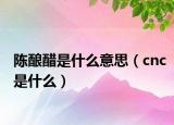 陳釀醋是什么意思（cnc是什么）