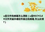 u盤文件有病毒怎么清除（u盤RECYCLER文件夾被殺毒軟件查出有病毒,怎么處理?）