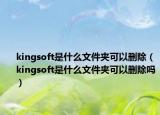 kingsoft是什么文件夾可以刪除（kingsoft是什么文件夾可以刪除嗎）