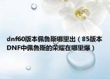 dnf60版本佩魯斯哪里出（85版本DNF中佩魯斯的榮耀在哪里爆）