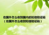 在國(guó)外怎么收到國(guó)內(nèi)的短信驗(yàn)證碼（在國(guó)外怎么收到短信驗(yàn)證碼）