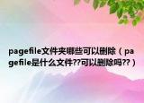 pagefile文件夾哪些可以刪除（pagefile是什么文件??可以刪除嗎??）