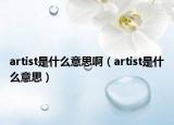 artist是什么意思啊（artist是什么意思）