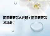 阿里旺旺怎么注冊(cè)（阿里旺旺怎么注冊(cè)）